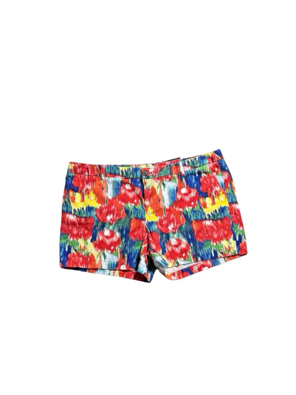 Merona Womens Size 18 Floral Shorts Dopamine Artcore Resortcore Vacation